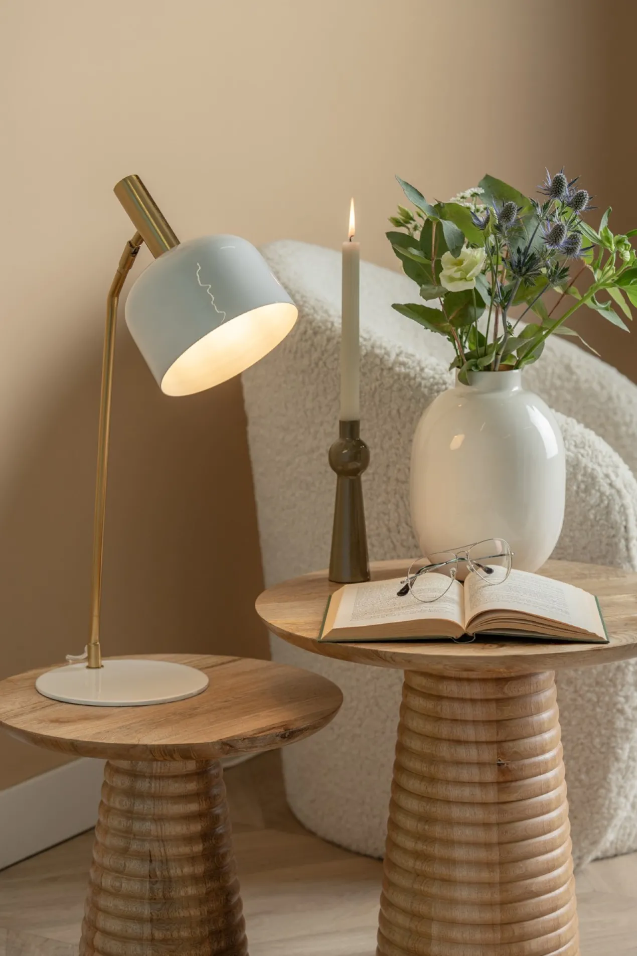 Table lamp Smart enamel white