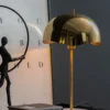 Table lamp Waved Dome brushed gold plated
