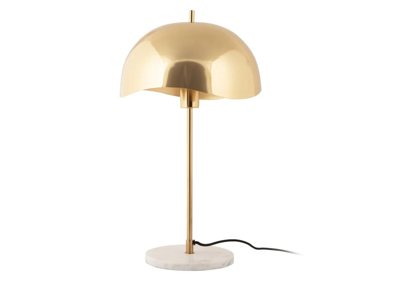 Table lamp Waved Dome brushed gold plated