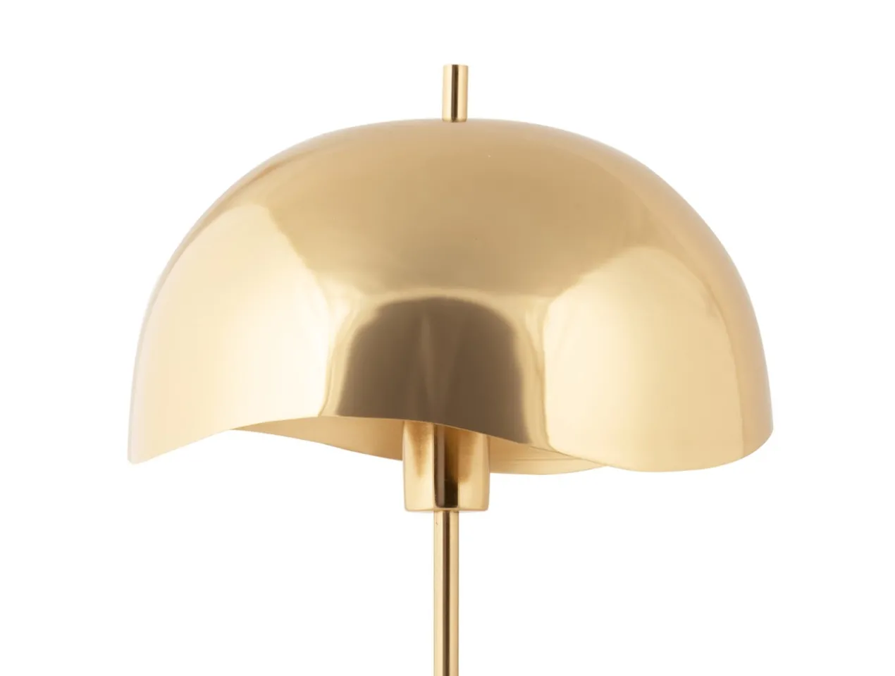 Table lamp Waved Dome brushed gold plated