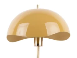 Table lamp Waved Dome enamel honey yellow