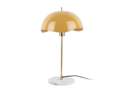 Table lamp Waved Dome enamel honey yellow