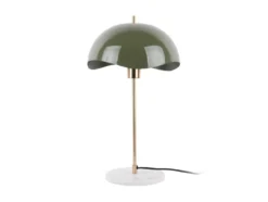 Table lamp Waved Dome enamel jungle green
