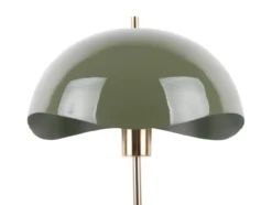 Table lamp Waved Dome enamel jungle green