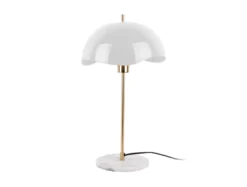 Table lamp Waved Dome enamel white