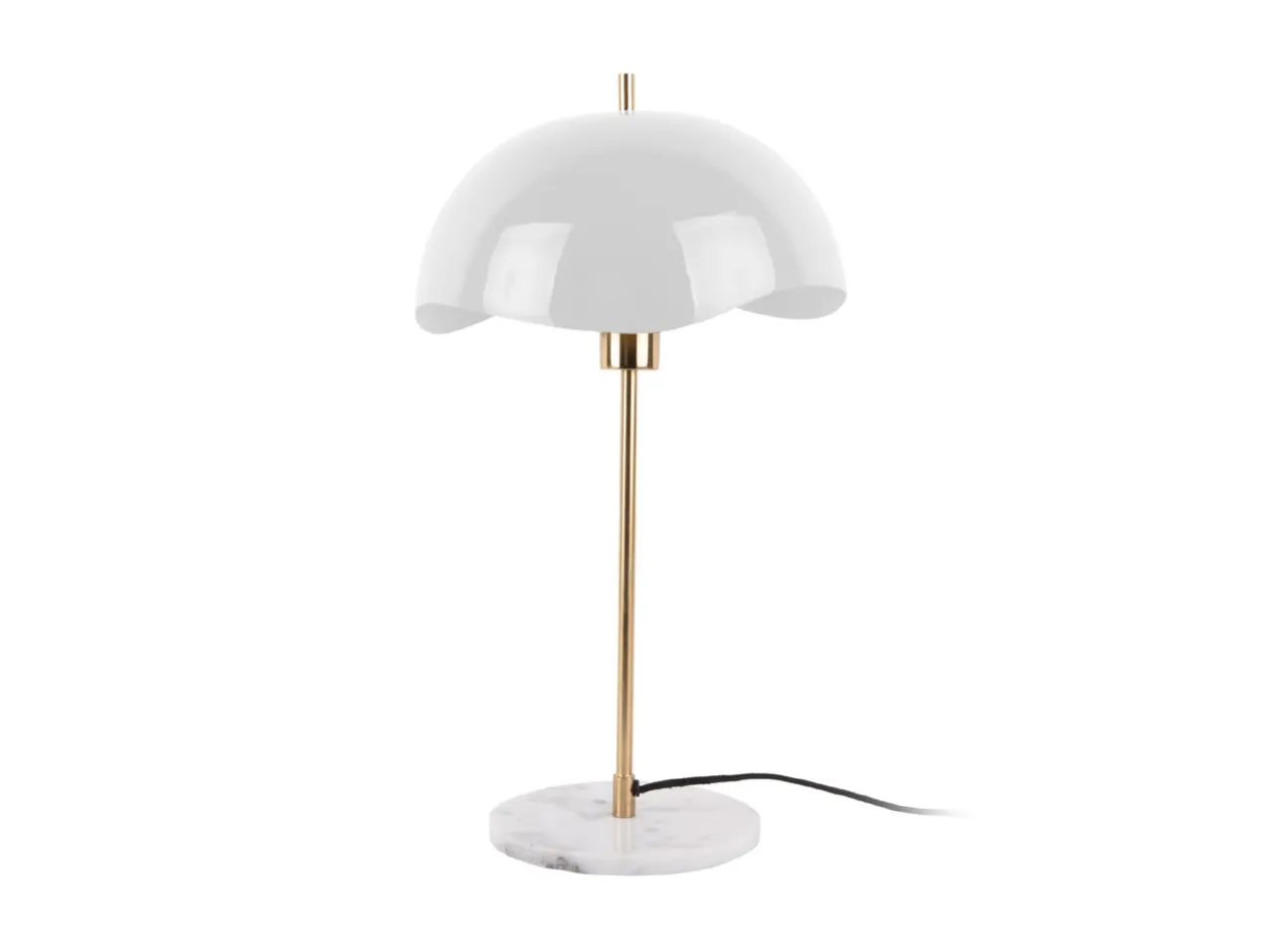 Table lamp Waved Dome enamel white