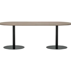 Tablo eettafel ovaal vl 220x90cm pebble grey/zwart [fsc]