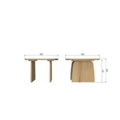 Tablo salontafel 60 cm eiken pebble grey [fsc]