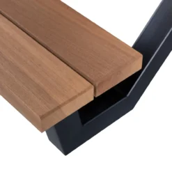 Tablo tuin picknicktafel ayous zwart x-poot metaal [fsc]