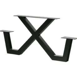 Tablo tuin x-vorm poot picknick metaal zwart - 1 stuks