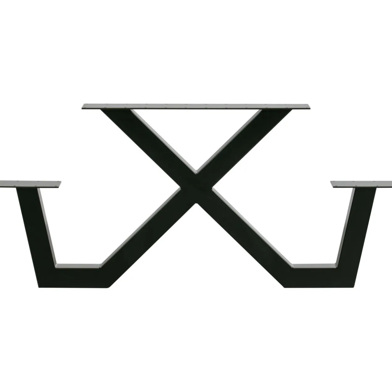 Tablo tuin x-vorm poot picknick metaal zwart - 1 stuks