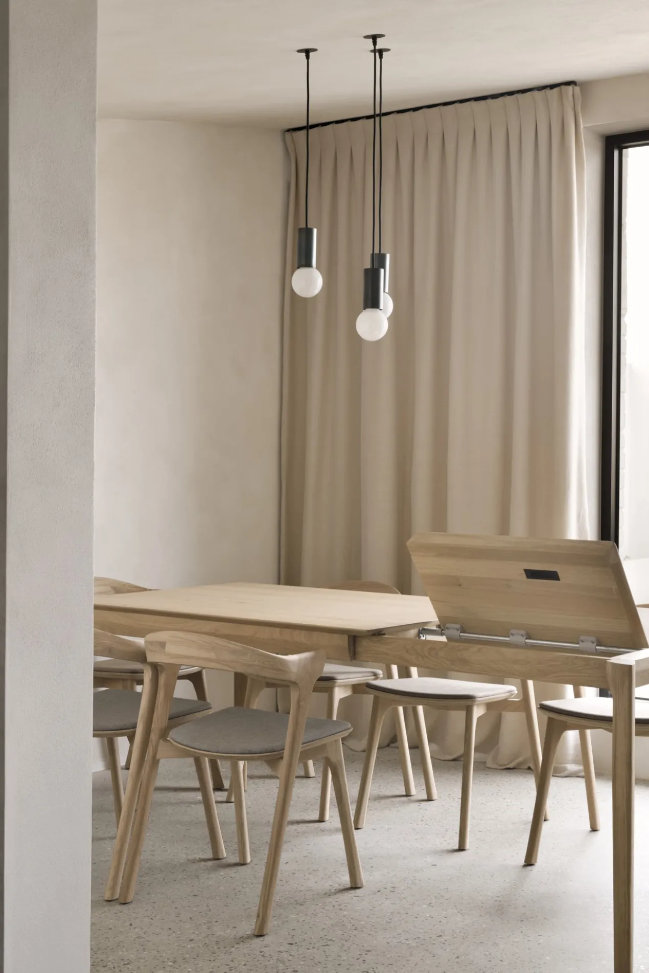 Tafel Bok eiken - uitschuifbaar - 120/180 - geolied