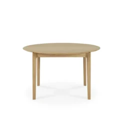 Tafel Bok - rond - uitschuifbaar 129/179 - eiken