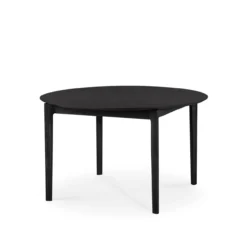 Tafel Bok - rond - uitschuifbaar 129/179 - zwart eiken
