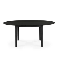 Tafel Bok - rond - uitschuifbaar 129/179 - zwart eiken