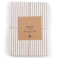 Tafelkleed Amy natural black 240x140 cm