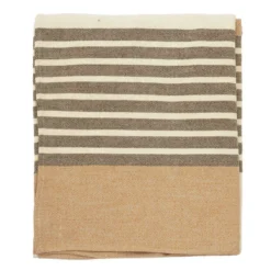 Tafelkleed Visgraat beige, zwart & bruin