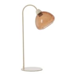 Tafellamp Bisho sand/amberglas