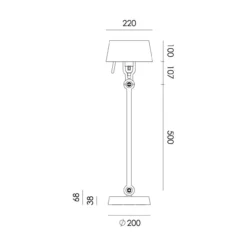 Tafellamp Bolt Standard lightning white