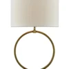 Tafellamp Devon medium bronze + kap Cilinder 40x40x25cm Bouclé blanc ( witte binnenkant )