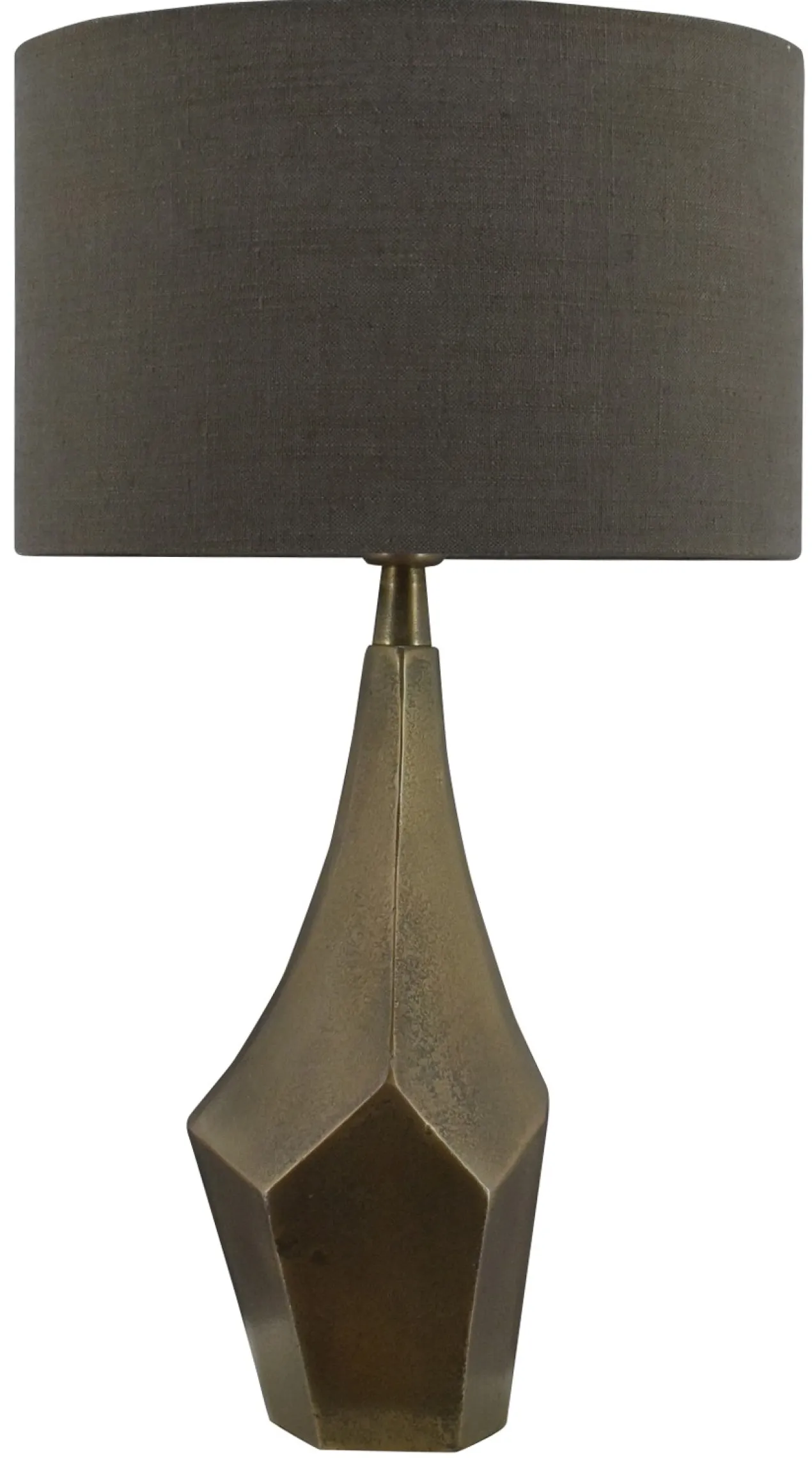Tafellamp Faro bronze + kap 35x35x22cm Oslo linnen bruin
