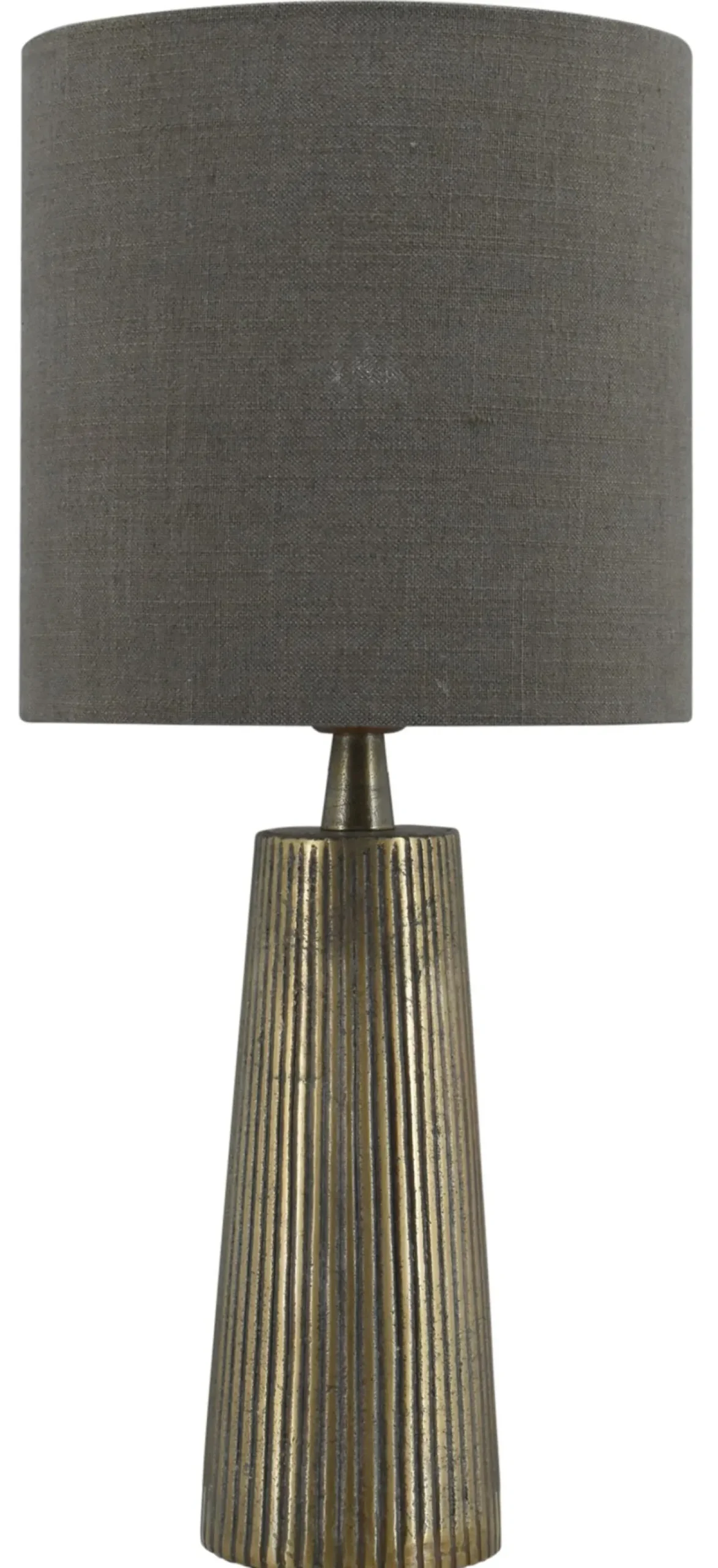 Tafellamp Firenze bronze Large + kap Cilinder 25x25x25cm Oslo linnen bruin