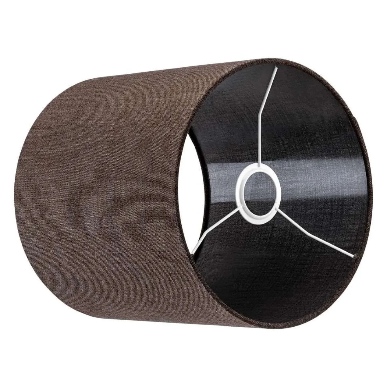 Tafellamp Firenze bronze Large + kap Cilinder 25x25x25cm Oslo linnen bruin