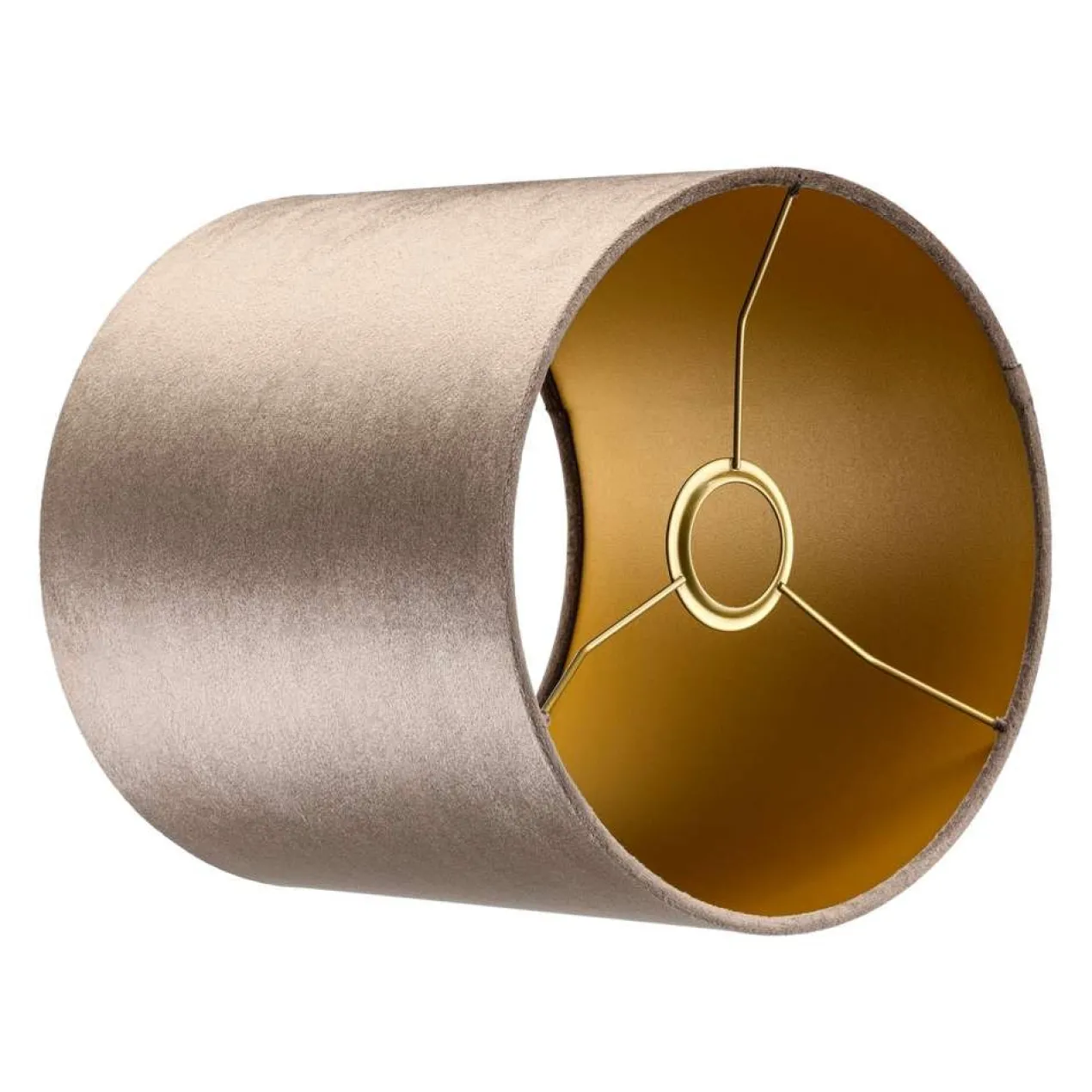 Tafellamp Firenze bronze Large + kap Cilinder 25x25x25cm Fendi velours earth