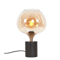 Tafellamp Fresu 1-Lichts brons/amber