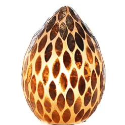 Tafellamp gold capiz flower 40 cm