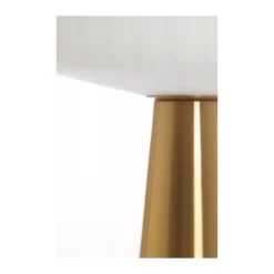 Tafellamp Pleat mat wit glas en goud 53 cm