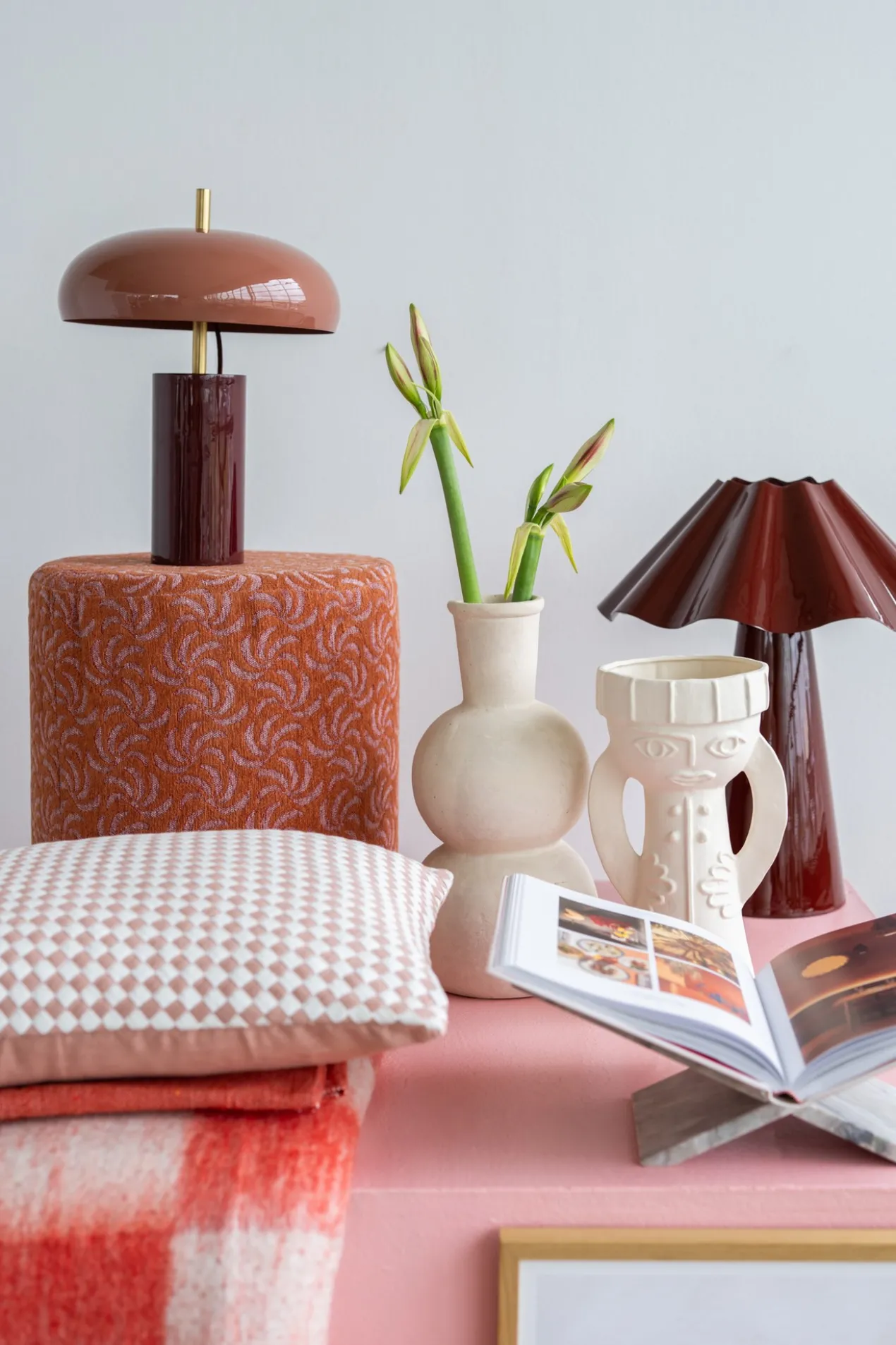 Tafellamp Sonne cerise/dark bordeaux