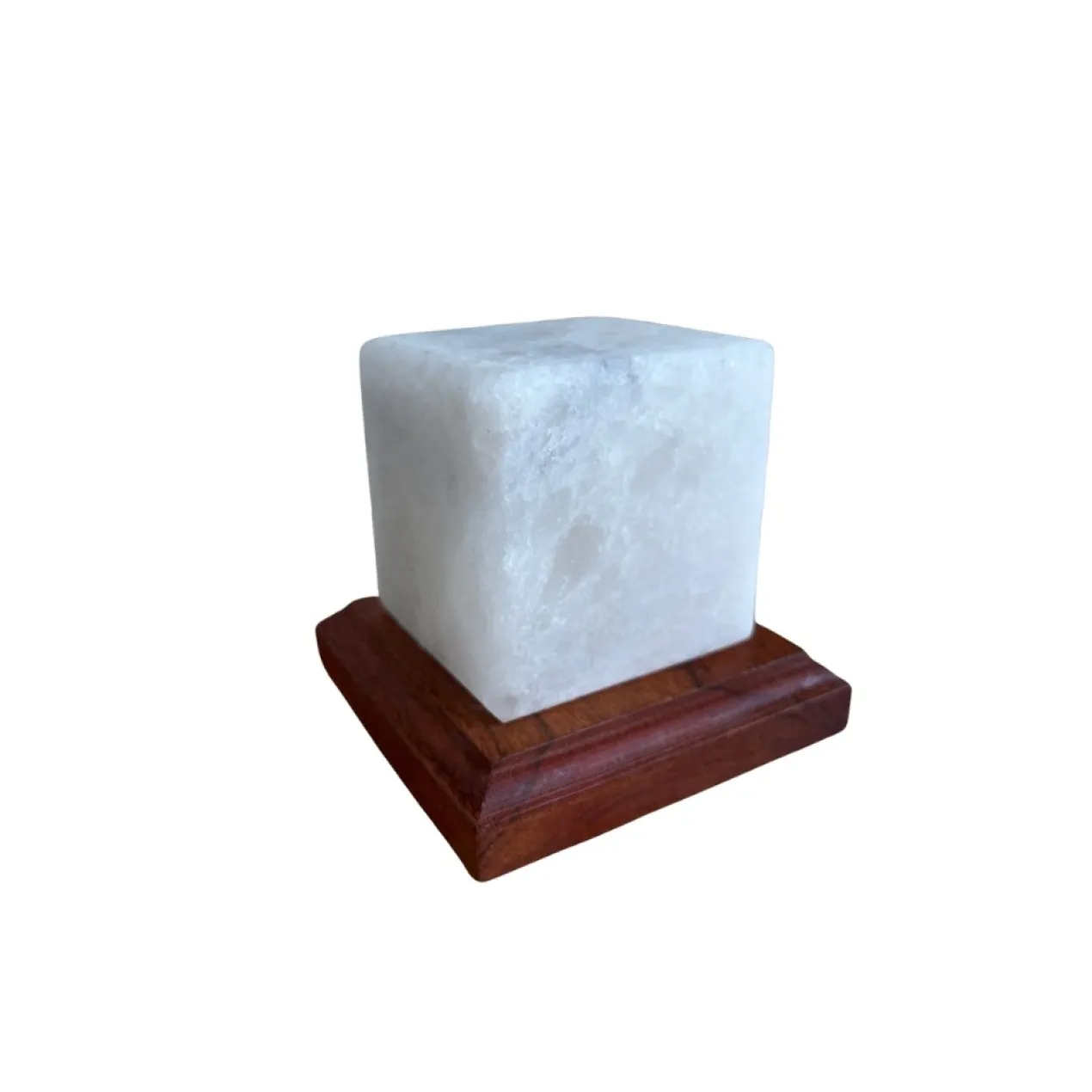 Tafellamp USB zoutlamp vierkant wit