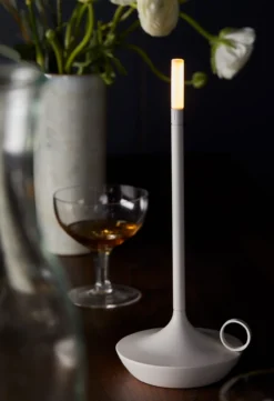 Tafellamp Wick LED oplaadbaar messing
