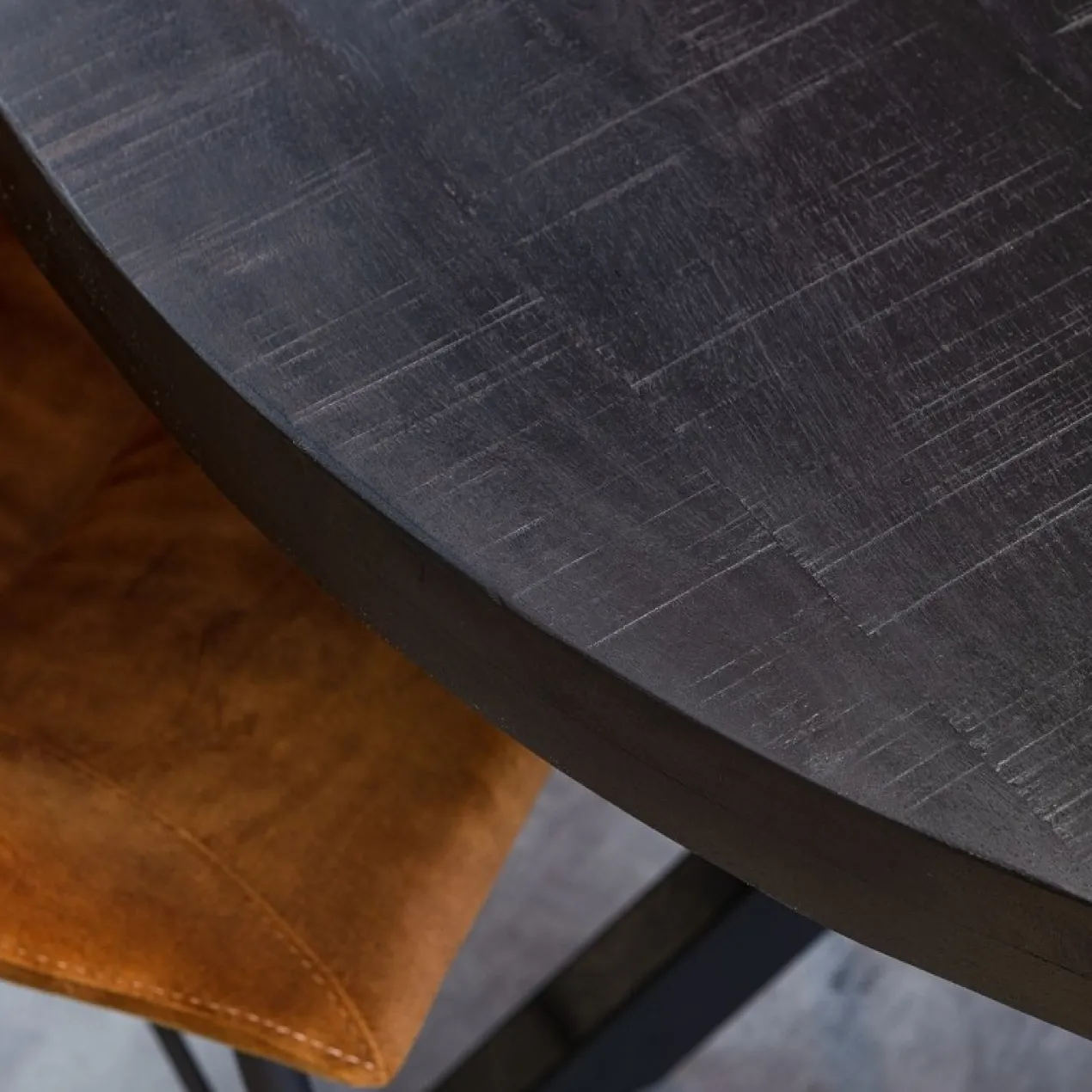 Tafel Maas Rond Zwart Maat 120
