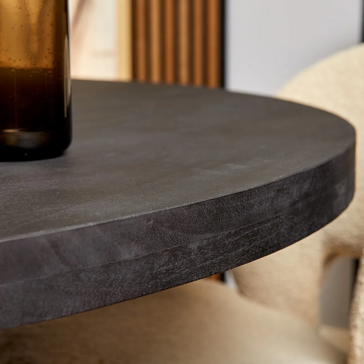 Tafel Maas Rond Zwart Maat 120
