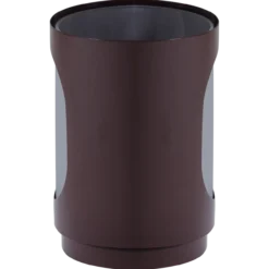 Tavo windlichten metaal/glas bruin - set van 2