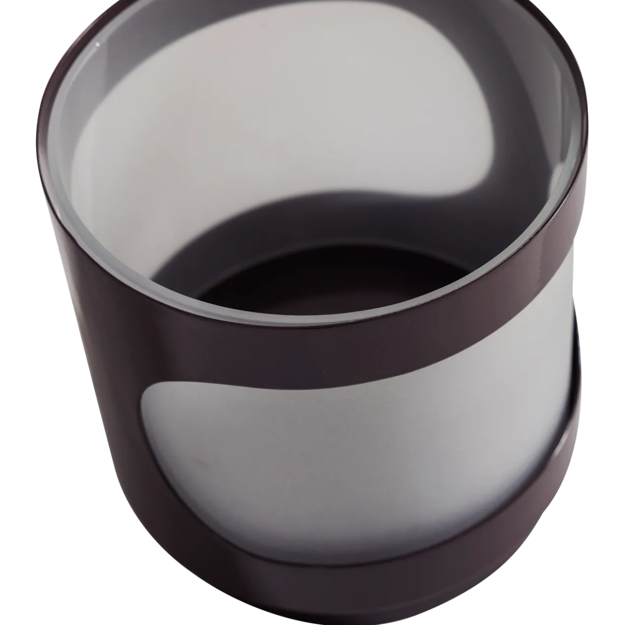 Tavo windlichten metaal/glas bruin - set van 2