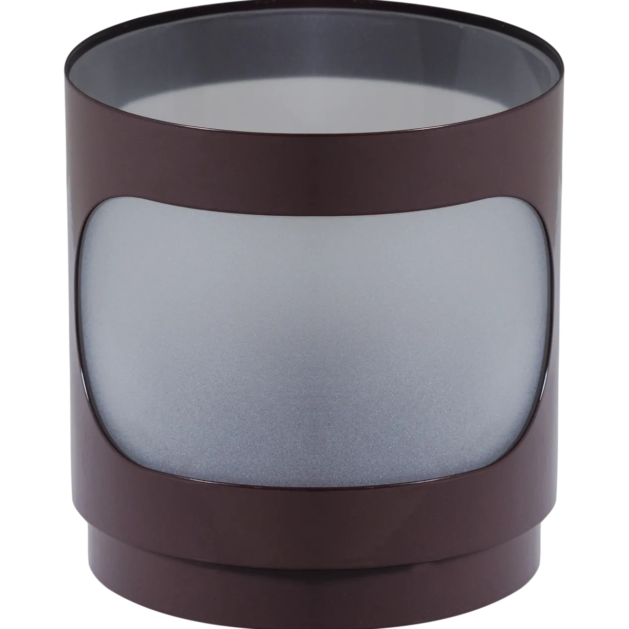 Tavo windlichten metaal/glas bruin - set van 2