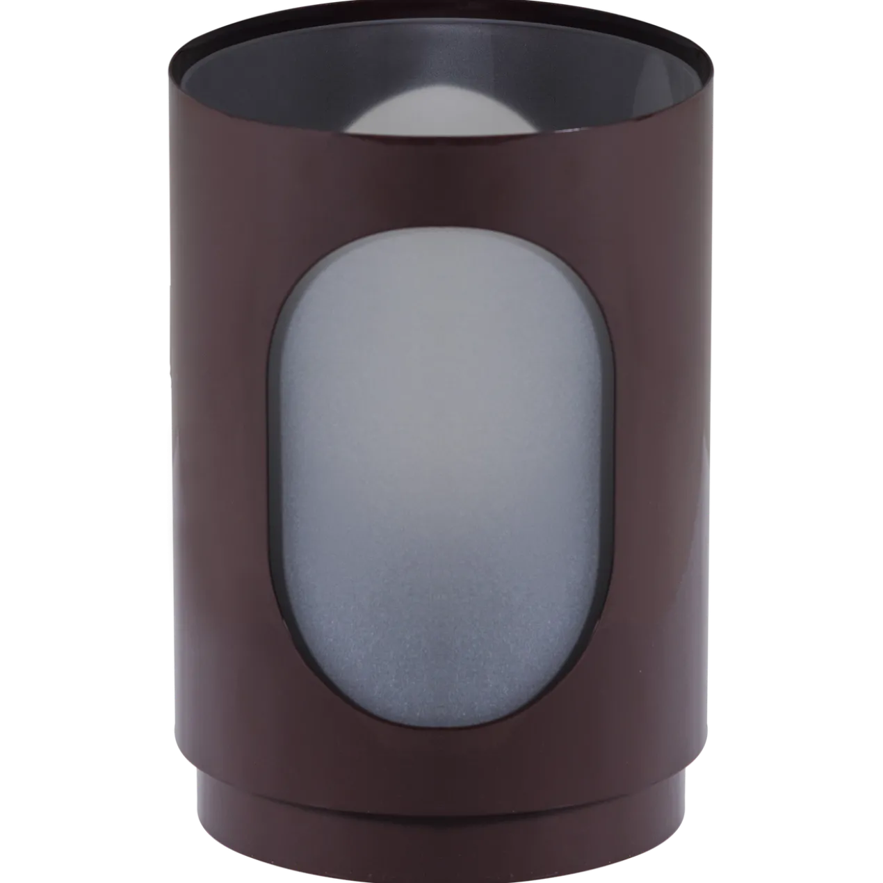 Tavo windlichten metaal/glas bruin - set van 2