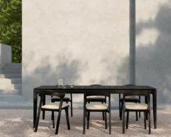 Teak Bok tuintafel - zwart - 250x100