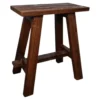 Teakhouten krukje 40 cm walnoot