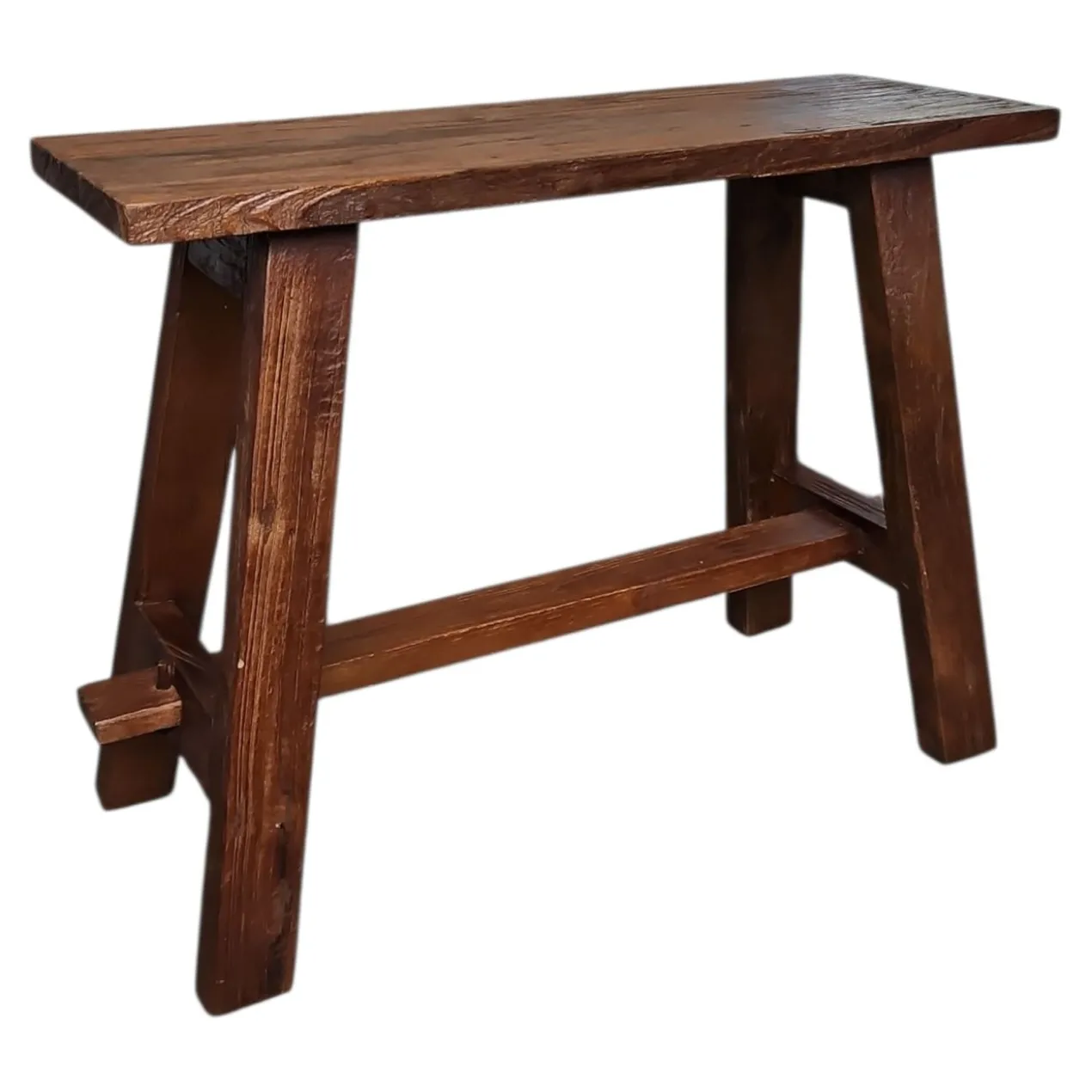 Teakhouten krukje 60 cm walnoot