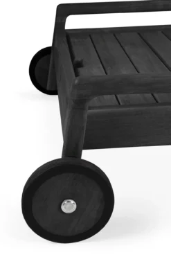 Teak Jack adjustable lounger - houten frame - zwart