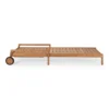 Teak Jack adjustable lounger - outdoor- frame