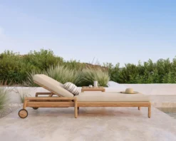 Teak Jack adjustable lounger - outdoor- frame