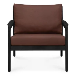 Teak Jack lounge chair - outdoor -- zwart - burgundy