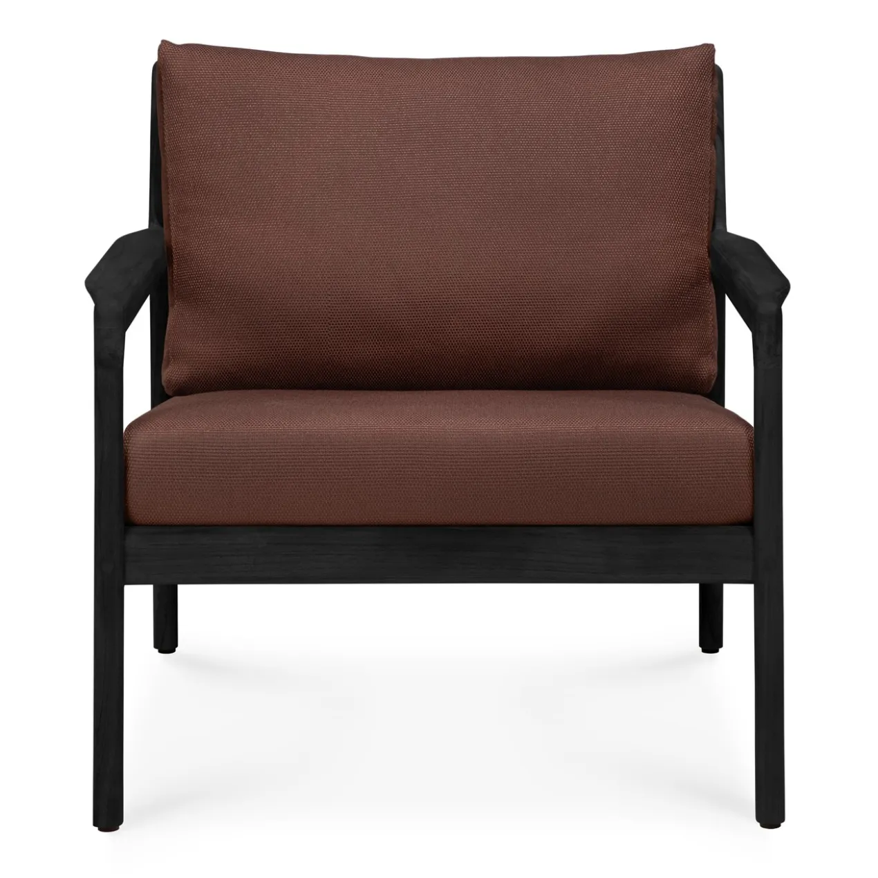 Teak Jack lounge chair - outdoor -- zwart - burgundy