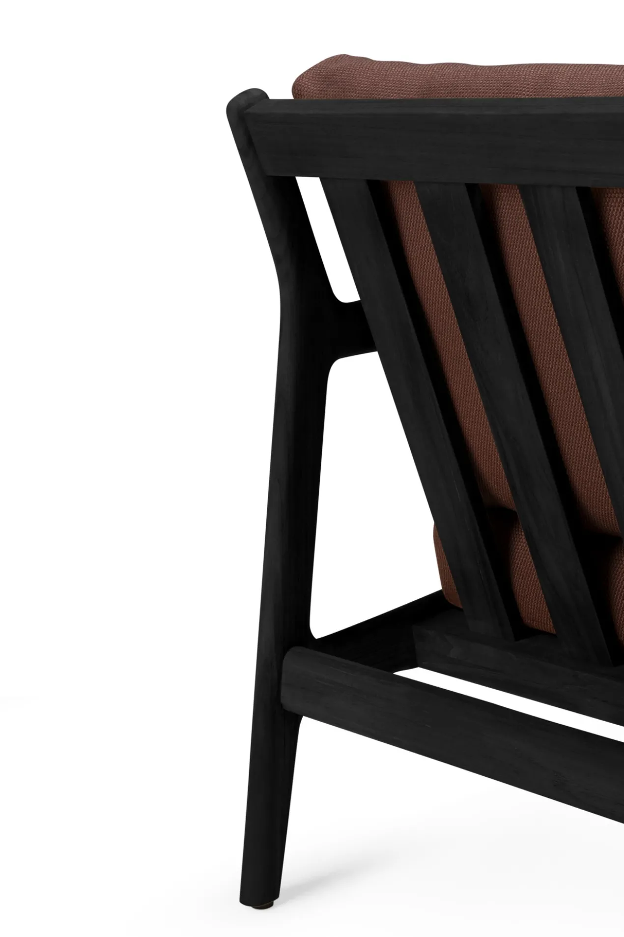 Teak Jack lounge chair - outdoor -- zwart - burgundy