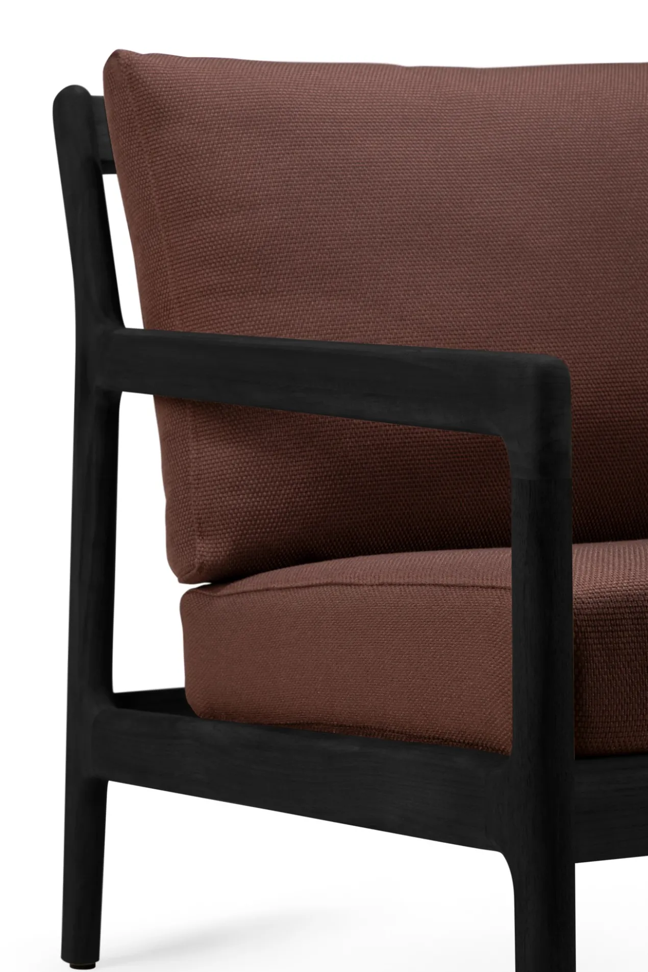Teak Jack lounge chair - outdoor -- zwart - burgundy